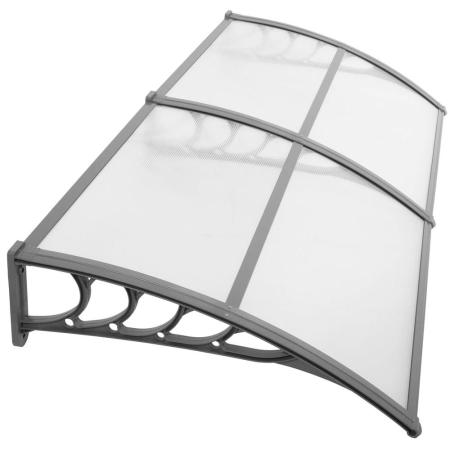 Copertina dubla protectie usa si fereastra, policarbonat cu protectie UV, 200 x 100 cm, gri transparent [6]