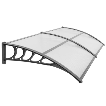 Copertina dubla protectie usa si fereastra, policarbonat cu protectie UV, 200 x 100 cm, gri transparent [5]