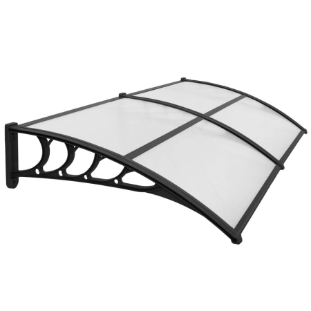 Copertina dubla protectie usa si fereastra, policarbonat cu protectie UV, 200 x 100 cm, negru transparent [4]