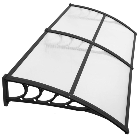 Copertina dubla protectie usa si fereastra, policarbonat cu protectie UV, 200 x 100 cm, negru transparent [5]