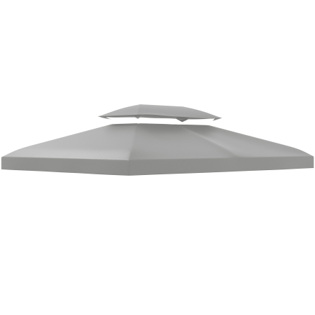 Prelate, pavilioane, umbrele terasa -  Copertina pentru cort 4x3 m cu 2 niveluri, gri deschis