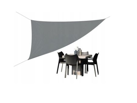 Copertina prelata de soare, triunghiulara, impermeabila, cu protectie UV, 360x360x360 cm, gri [5]