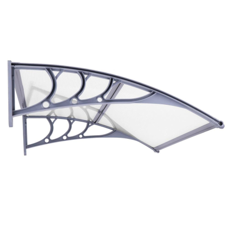 Copertina protectie usa si fereastra, policarbonat cu protectie UV, 120 x 80 cm, gri transparent [9]