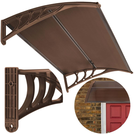 Copertina protectie usa si fereastra, policarbonat cu protectie UV, 120 x 80 cm, maro transparent [1]