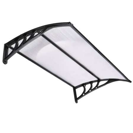 Copertina protectie usa si fereastra, policarbonat cu protectie UV, 120 x 80 cm, negru transparent [9]