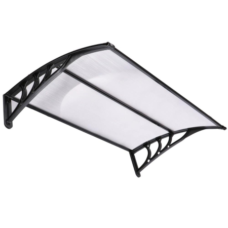Copertina protectie usa si fereastra, policarbonat cu protectie UV, 120 x 80 cm, negru transparent [10]