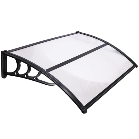 Copertina protectie usa si fereastra, policarbonat cu protectie UV, 120 x 80 cm, negru transparent [12]