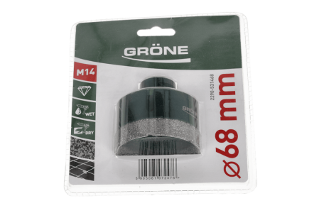 Coroana diamantata Gröne din gresie, Ø 68 mm, maner M14, pachet tubular [2]