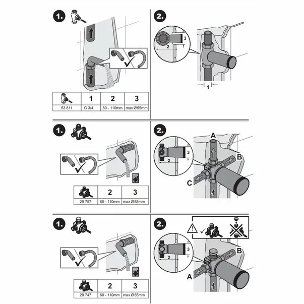 Corp incastrat pentru comutator Kludi 2 cai [1]