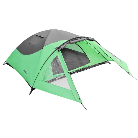 Corturi & articole camping - Cort camping 4 persoane cu antreu, protectie UV, impermeabil 3000 mm, 330x250x105 cm, gri