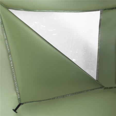 Cort camping, impemeabil, 2 camere + hol, 4 locuri, 460x200x245cm, verde [8]