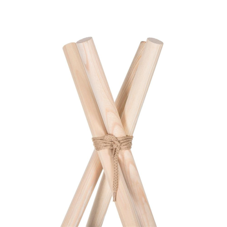 Cort copii Sersimo stil indian Teepee Tent cu fereastra, covoras gros si 2 perne, alb negru [7]