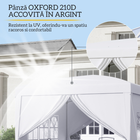  Cort de Gradina Impermeabil 3×3 m cu Panouri Laterale [4]