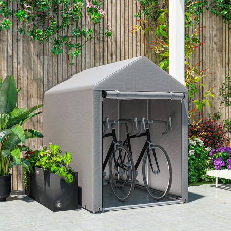  Cort Garaj Moto 120×179×165 cm - Cu Fermoar, Protectie Exterior [6]
