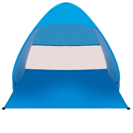Cort plaja autoexpansibil pop-up plasa ventilatie protectie uv, 160x140x115 cm, compact, albastru [16]