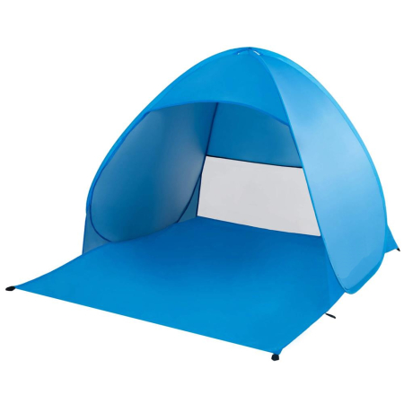 Cort plaja autoexpansibil pop-up plasa ventilatie protectie uv, 160x140x115 cm, compact, albastru [19]