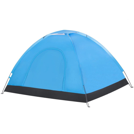 Corturi & articole camping - Cort camping 2 persoane impermeabil protectie uv poliester, 200x150x110 cm, compact, albastru