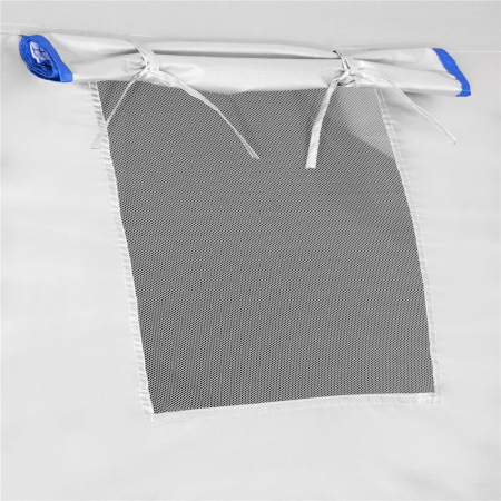 Cort camping 4 persoane impermeabil terasa protectie uv, 210x240x130 cm, ventilatie, gri albastru [12]