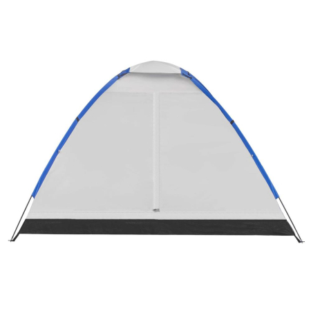 Cort camping 4 persoane impermeabil terasa protectie uv, 210x240x130 cm, ventilatie, gri albastru [2]