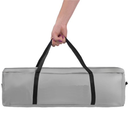 Cort camping 4 persoane impermeabil terasa protectie uv, 200x350x135 cm, ventilatie, gri [7]