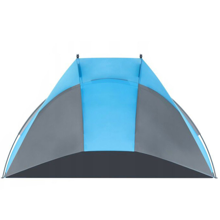 Corturi & articole camping - Cort plaja picnic deschis protectie uv fibra sticla, 220x115x120 cm, spatios, albastru gri