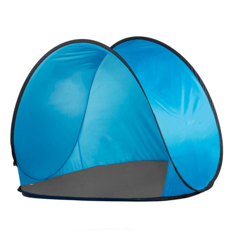 Corturi & articole camping - Cort plaja si picnic semi-deschis Sersimo, protectie UV, 150x90x90cm, albastru gri