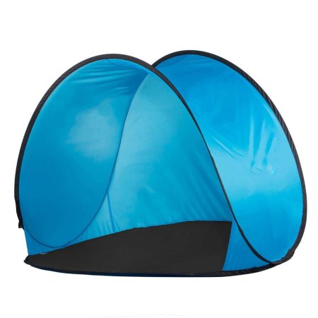 Corturi & articole camping - Cort plaja picnic semi-deschis protectie uv pop-up, 150x90x90 cm, montaj rapid, albastru negru