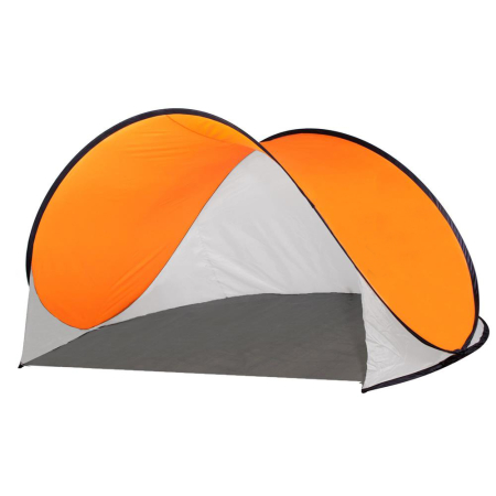 Corturi & articole camping - Cort plaja si picnic semi-deschis Sersimo, protectie UV, 200x120x110cm, portocaliu gri