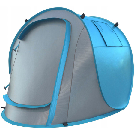 Corturi & articole camping - Cort plaja picnic protectie uv pop-up fibra sticla compact, 210x130x90 cm, usor, albastru gri