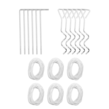  Cort Pliabil pentru Gradina cu Sac de Transport din Otel Epoxidic si Poliester Oxford, 5,85x2,95x2,7 m, Gri [8]