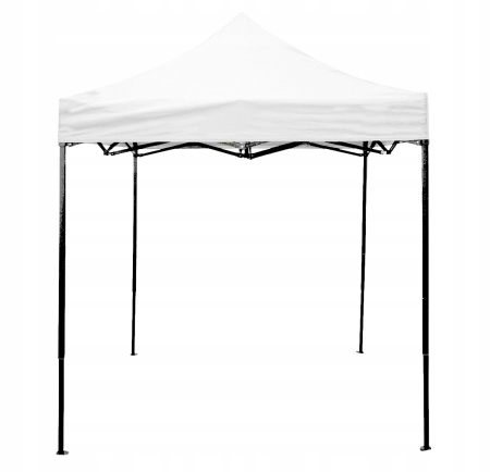 Cort tip pavilion cu 3 pereti laterali, structura solida otel si acoperis impermeabil PVC, 3x3 m cu inaltime reglabila, alb [11]