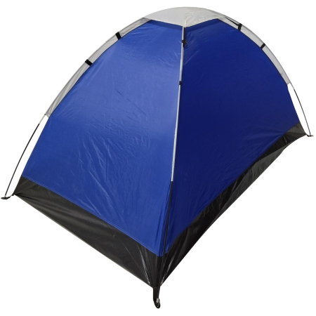 Cort usor de camping 2 persoane, cu plasa tantari, 200x120x100 cm, albastru [1]