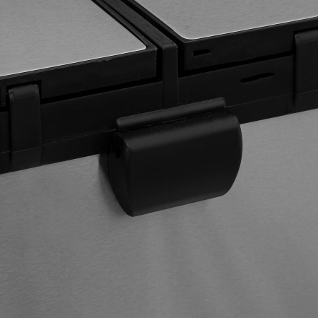 Cos de gunoi Ariane cu pedala, din inox, colectare selectiva, 2 x 30L, 49x40x67 cm, argintiu [6]