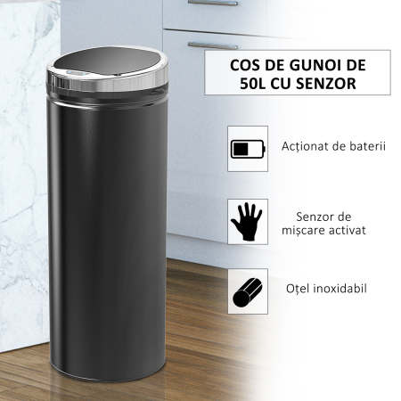  Cos de Gunoi Automat 50L - Senzor Infrarosu & Design Igienic [3]