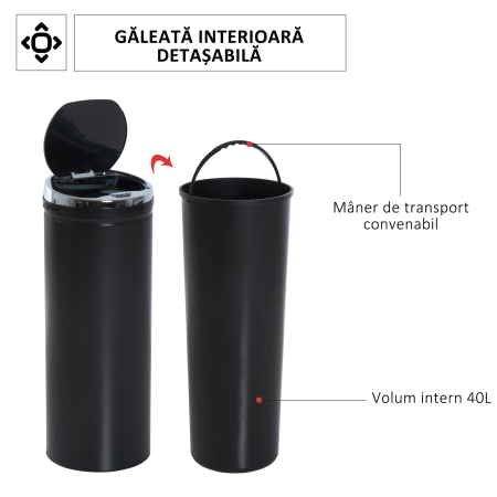  Cos de Gunoi Automat 50L - Senzor Infrarosu & Design Igienic [5]