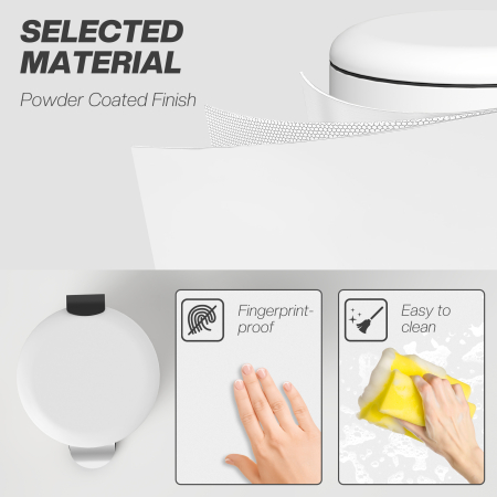  Cos de gunoi cu pedala 20L, capac cu inchidere lenta, din metal si PP, 36x30x44.5 cm, crem [5]