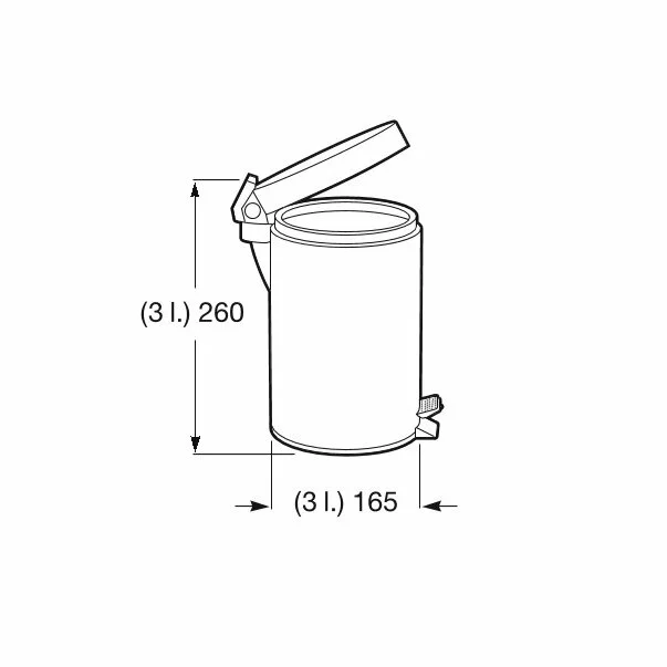 Cos de gunoi cu pedala crom Ideal Standard IOM [1]