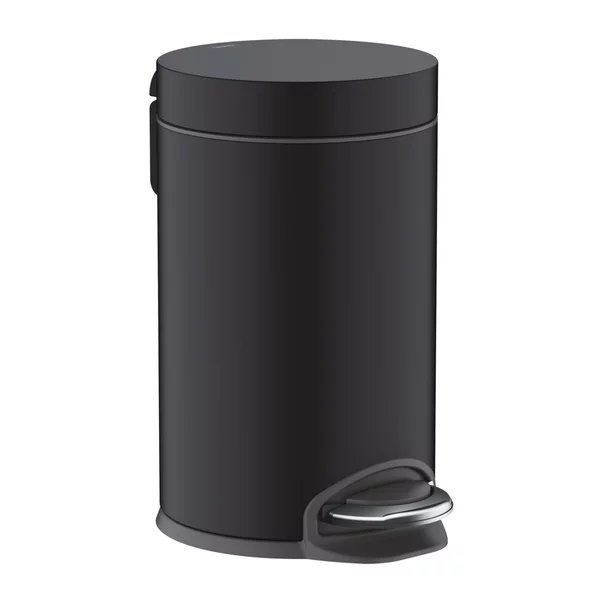 Accesorii WC - Cos de gunoi cu pedala Hansgrohe AddStoris negru mat