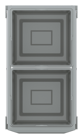Cos de gunoi Grohe 40855000, 30 l, 300 mm, 255 mm, 450 mm, 410 mm, 400 mm, 2 compartimente, sub chiuveta, Gri [4]