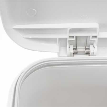 Cos de gunoi pentru colectare selectiva cu 3 compartimente, pe roti, 42 L, alb [30]