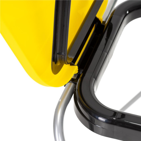 Cos de gunoi selectiv cu 2 compartimente, cadru metalic si capace PP, 68x42x75 cm [8]