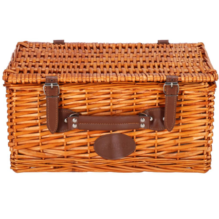 Cos de picnic echipat pentru 4 persoane Deluxe, din rachita, cu vesela si tacamuri, frigorific [4]
