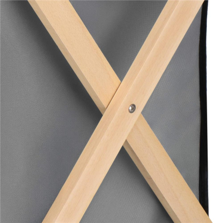 Cos de rufe cu 3 compartimente, cadru din lemn, 67x42x57 cm, 105 litri [9]