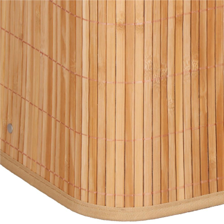 Cos de rufe din bambus cu capac, 2 compartimente, sac detasabil, volum 100L, 53x32x62cm, maro [21]