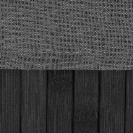 Cos de rufe din bambus cu capac, 2 compartimente, sac detasabil, volum 100L, 54x34x60cm, negru [18]