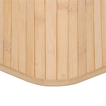 Cos de rufe din bambus, pliabil, cu captuseala detasabila lavabila, 3 compartimente, 150L, 63x42x62cm, maro [9]