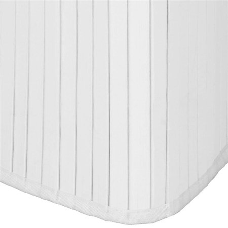 Cos rufe triunghiular colt bambus capac sac textil 60l, 55x35x60 cm, economisire spatiu, alb gri [17]