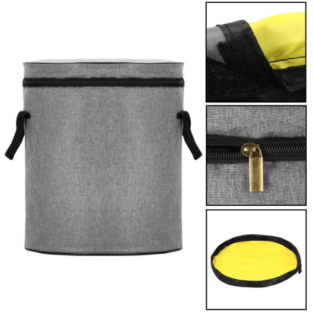 Cos depozitare haine sau jucarii, 40x33cm, bumbac si in, 43 l, gri [5]