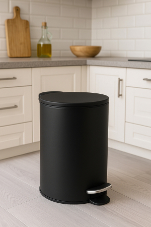 Cos gunoi 5Five Colors Colors cu pedala si inchidere soft-close, otel, 3 L, 23x23x17 cm, negru [3]