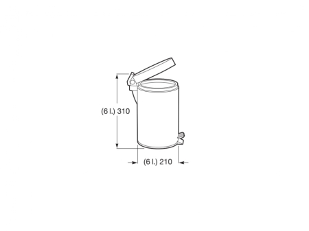 Cos gunoi baie Roca A815489001, 6 l, 260 mm, 190 mm, pe podea, cu pedala, metal, abs, elemente fixare, Crom [1]